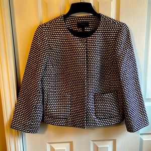 J. Crew Black and White Patterned Blazer